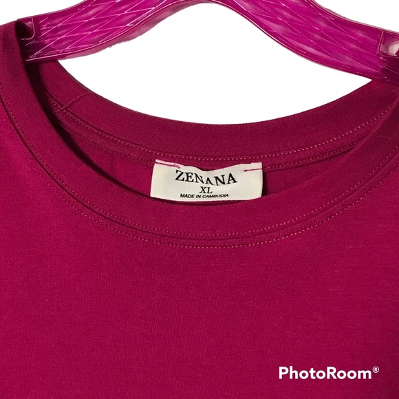 Magenta Crew Neck Layering Top - NWOT Size XL - Picture 3 of 8